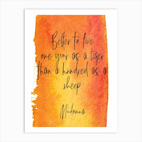 Madonna Quote Art Print