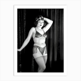 1920's Burlesque Dancer ~Reimagined 20 Art Print