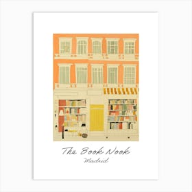 Madrid The Book Nook Pastel Colours 3 Poster Art Print