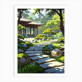 Asian Garden Art Print