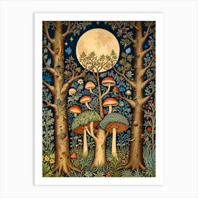 William Morris Mushrooms In The Forest 2 Art Print