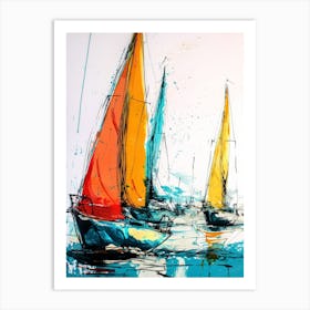 Sailboats sport Art Print