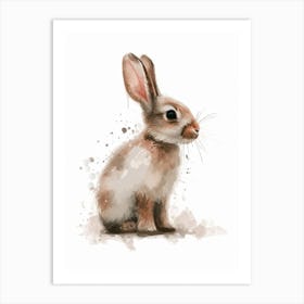 Mini Satin Rabbit Nursery Illustration 3 Art Print