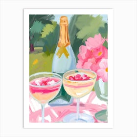 champagne picnic Art Print