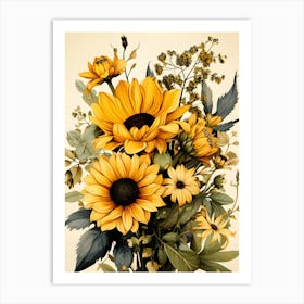 Bouquet Brilliance Radiant Floral Artistry Art Print