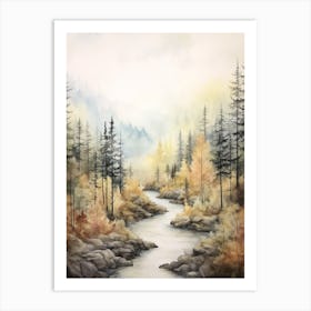 Autumn Forest Landscape The White River National Forest Art Print