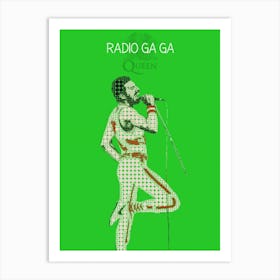 Radio Ga Ga Freddie Mercury Queen Art Print