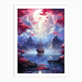 Ship On The Water Art Print