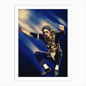 Superstars Of Mj King Of Pop Art Print