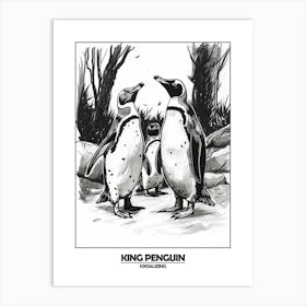 Penguin Socializing Poster 3 Art Print