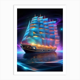 Ship In The Sea 5 Art Print