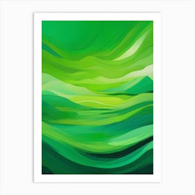 Green Wave Canvas Print Art Print