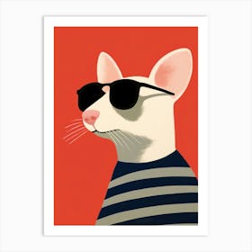 Little Rat 3 Wearing Sunglasses Art Print