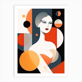 Empowered Elegance: Woman's Journey in Abstraction Art Print