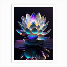Amur Lotus Holographic 2 Art Print