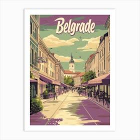 Aihrgdesign A Classic 1960s Travel Poster For Belgrade 5 Art Print