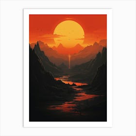 Volcanic Abstract Minimalist 3 Art Print