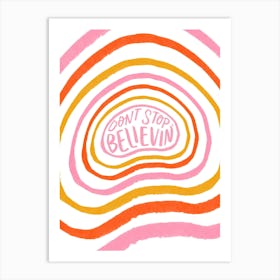 Don't Stop Believin' - Song Lyrics Art Print