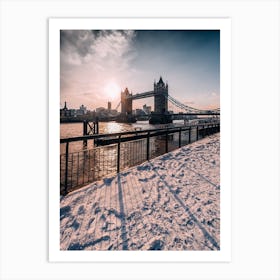 Winter Bridge Art Print