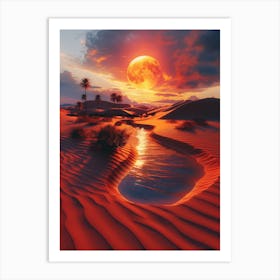 Sunset In The Desert 1 Art Print