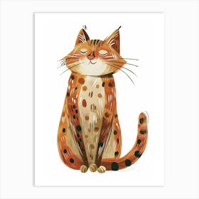 Somali Cat Clipart Illustration 1 Art Print