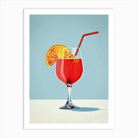 Aperol Cocktail Art Print