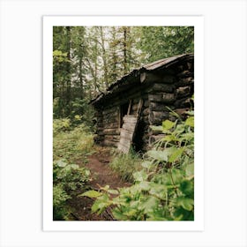 Forest Log Cabin Art Print