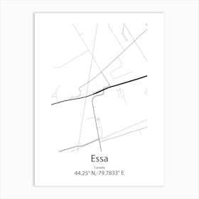 Essa,Canada Minimalist Map Art Print