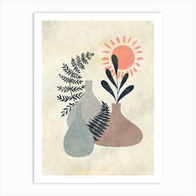 Vases And Plants 3 Art Print