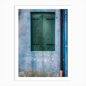 Drainpipes And Shuttered Window Art Print