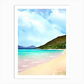 Cane Garden Bay 3, British Virgin Islands Watercolour Art Print