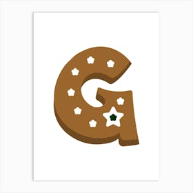 Gingerbread Decorative Letters Living Room Holiday Display 07 Art Print