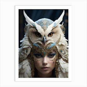 Face Owl Art Print