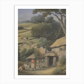 Farm In The Countryside Art Print