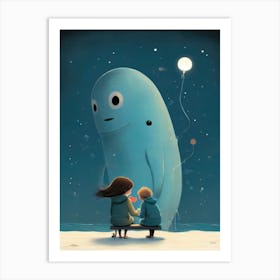 kids Illustration Emotional Conection 1 Art Print