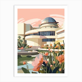 The Guggenheim Museum   Bilbao, Spain   Cute Botanical Illustration Travel 0 Art Print