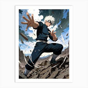 Satoru Gojo Jujutsu Kaisen Anime Manga 2 Art Print