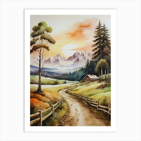 Road To The Mountains 5 Art Print