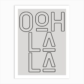 Ooh La La Vintage Typography Art Print