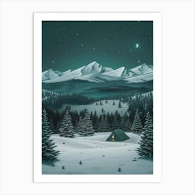 Night In The Mountains 1 Art Print