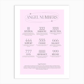 Angel Numbers Aura Spiritual Art Print Art Print