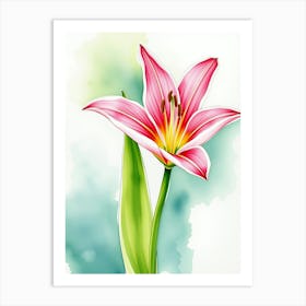 Watercolor Lily 1 Art Print