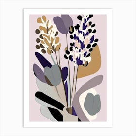 Hyacinth Wildflower Modern Muted Colours Art Print