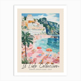 Atrany, Amalfi Coast   Italy Il Lido Collection Beach Club Poster 2 Art Print