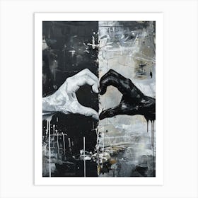 Two Hands Making A Heart 1 Art Print