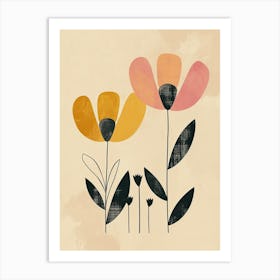 Caracas Flower Market Boho Minimalist Style Art Print