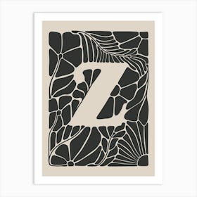 Botanical Letter Z No 0766 Art Print