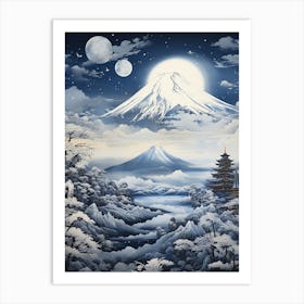 Eternal Elegance: Mount Fuji in the Skyline Art Print