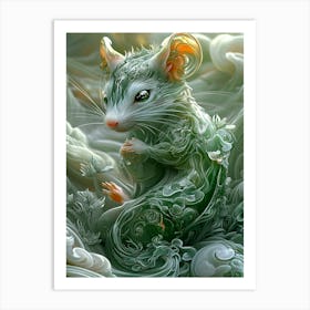 Mouse In A Cloud Art Print