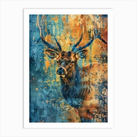 Elk painting 7 Art Print